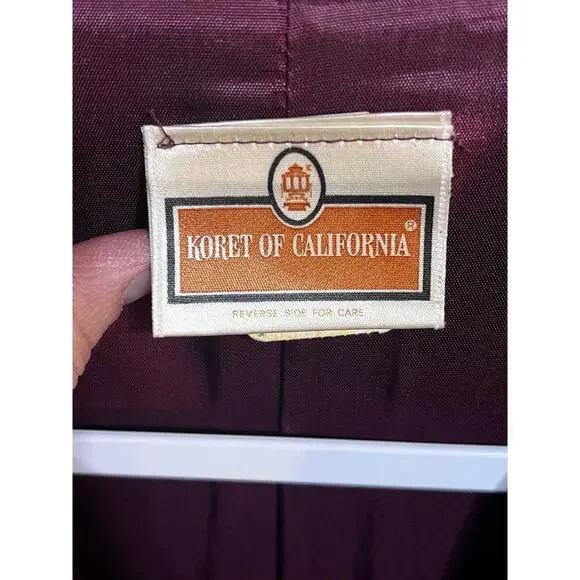 Vintage burgundy velvet Blazer - Picture 4 of 6